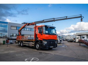 Renault C 430 DXI -6X2-PALFINGER 16002C/4X - Camión caja abierta