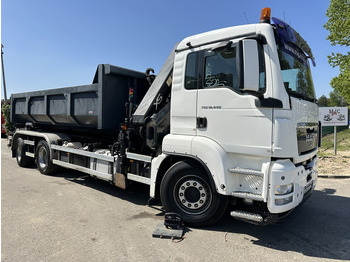 Camión multibasculante, Camión grúa MAN TGS 18.440 6x2 HOOKLIFT 26T + CRANE HIAB 244 EP-3 HIPRO + RADIO + ROTATOR - LIFT AXLE - EURO 5 - BE TRUCK: foto 2