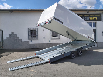 Remolque portavehículos BJT Race Shuttle 3 Transporter 470x195x160cm ankippbar Alufelgen black 100km/H 3000kg: foto 4