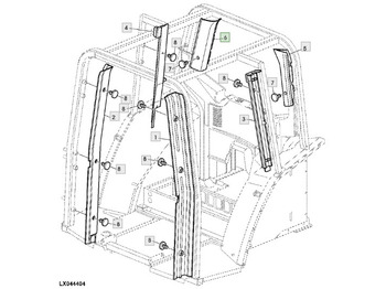 Cabina e interior para Maquinaria agrícola John Deere 6920S - obicie słupka prawe tył plastik wnętrza L151564 L171208: foto 4 Cabina e interior para Maquinaria agrícola John Deere 6920S - obicie słupka prawe tył plastik wnętrza L151564 L171208: foto 4
