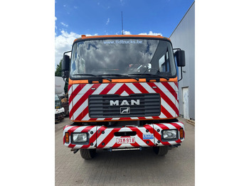 Camión volquete, Camión grúa MAN ME 18.250 4X4 **4X4-TIPPER+PALFINGER PK7501-BELGIAN TRUCK**: foto 4