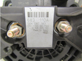 Sistema eléctrico para Camión IVECO DAILY 3.0 (FICE 3481C) ALTERNATOR 110AMP P/NO 504087183: foto 2