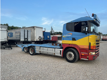 Camión portavehículos para transporte de equipos pesados SCANIA 164 480 V8 GS MEPPEL: foto 3