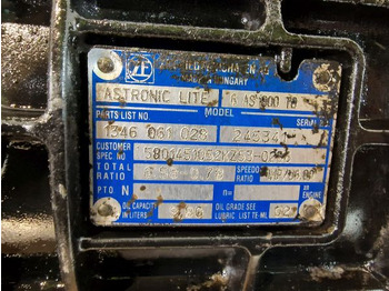 Caja de cambios ZF Ecolite 6AS800TO Iveco Spec Gearbox: foto 2