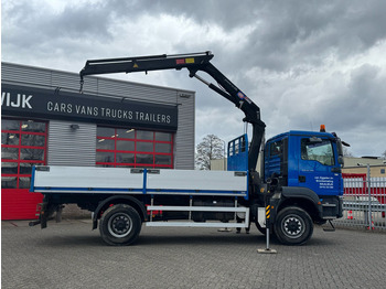 Camión grúa MAN TGM 18-290 4x4 Kraan met Open laadbak HMF Kraan 13 T: foto 2