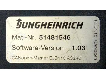 Unidad de control para Equipo de manutención Jungheinrich 51206665 | Rij/hef regeling Drive/lift controller AS2409 i S Index: foto 3