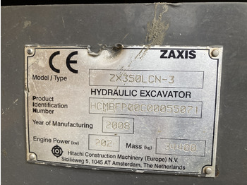 Excavadora de cadenas HITACHI ZX350