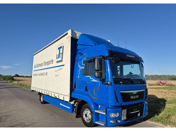 Camión lona MAN TGL 12.250 cena za ZESTAW TANDEM UNIKAT przebieg z Niemiec MANUAL HAK / EURO 6 / przyczepa zestaw jumbo / opony 80%: foto 3