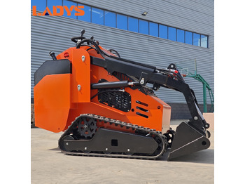 Minicargadora LADYS Free Shipping Mini Skid Steer Loader Compact Track Electric/Diesel Chinese Mini Skid Steer Loader For Sale With Mini Skid Steer Attachments 4 In 1 Bucket: foto 2