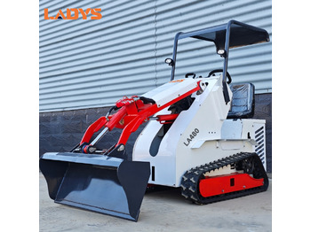 Minicargadora LADYS Free Shipping Mini Skid Steer Loader Compact Track Electric/Diesel Chinese Mini Skid Steer Loader For Sale With Mini Skid Steer Attachments 4 In 1 Bucket: foto 5