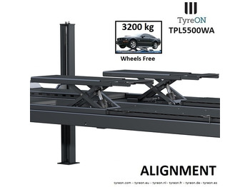 Equipo de taller TPL5500WA 4 post alignment lift - 5.6 meter runways - Fully integrated free wheels lifting system - 5.5T: foto 2