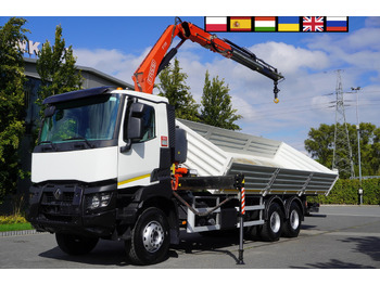 Leasing de RENAULT K380 6×4 / FASSI F175 crane 7.85 t / 120 thousand km! / 2-sided tipper RENAULT K380 6×4 / FASSI F175 crane 7.85 t / 120 thousand km! / 2-sided tipper: foto 1