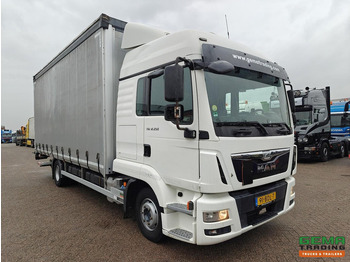 Camión lona MAN TGL 12.250 4x2 Slaapcab Euro6B - StandAirco - Schuifzeilenbak 6.19m + Laadklep 1500KG - SMARTTacho V2 - 01/2026 APK: foto 3