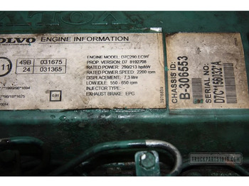 Motor para Camión Volvo Engines & Parts Motor D7C 290 EC99 Euro 3: foto 5 Motor para Camión Volvo Engines & Parts Motor D7C 290 EC99 Euro 3: foto 5