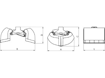 Cuchara de mordazas para Grúa para camión Clamshell bucket with high capacity BV-S 650: foto 3 Cuchara de mordazas para Grúa para camión Clamshell bucket with high capacity BV-S 650: foto 3