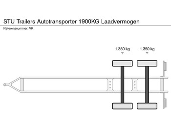 Remolque portavehículos STU Trailers Autotransporter 1900KG Laadvermogen: foto 5