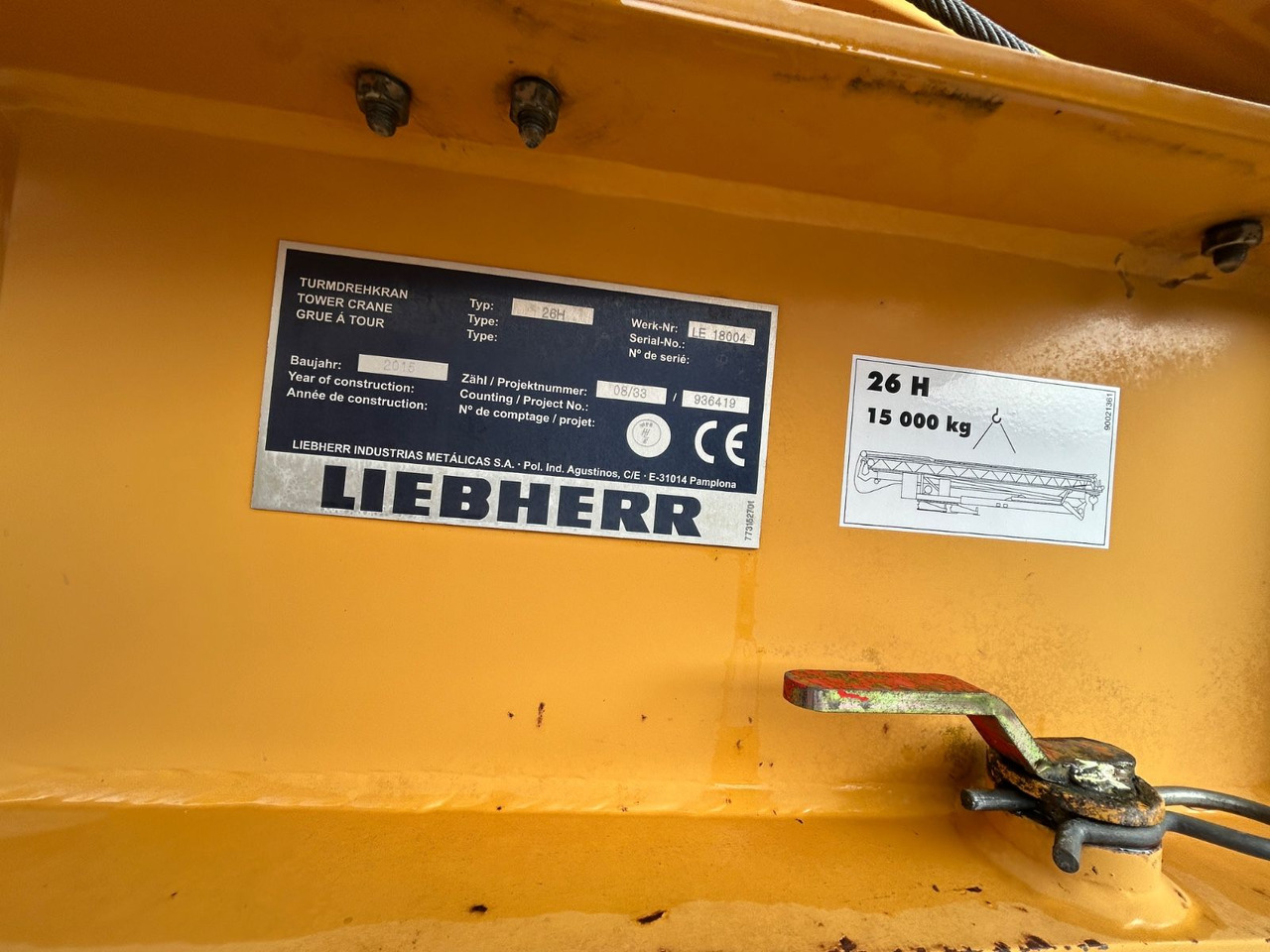 Liebherr Schnellbaukran 26 H Bj.: 2015 - Grúa torre: foto 4 Liebherr Schnellbaukran 26 H Bj.: 2015 - Grúa torre: foto 4