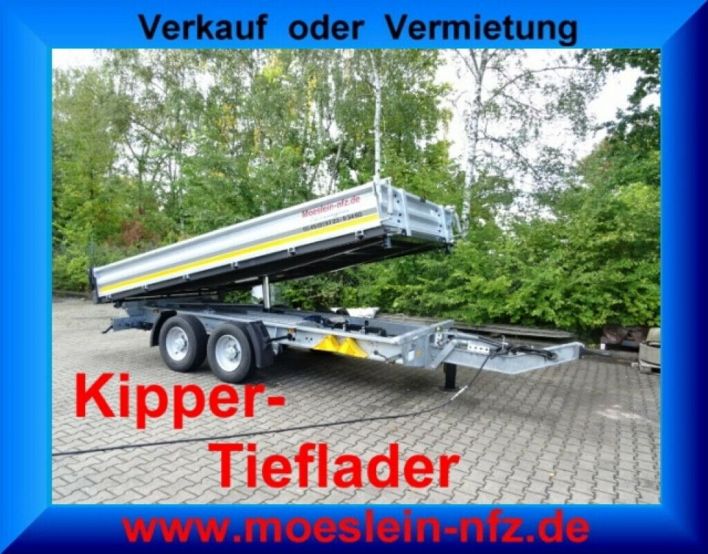 Möslein 13 t Tandem 3- Seitenkipper Tieflader-- Neufahr - Remolque volquete: foto 1 Möslein 13 t Tandem 3- Seitenkipper Tieflader-- Neufahr - Remolque volquete: foto 1