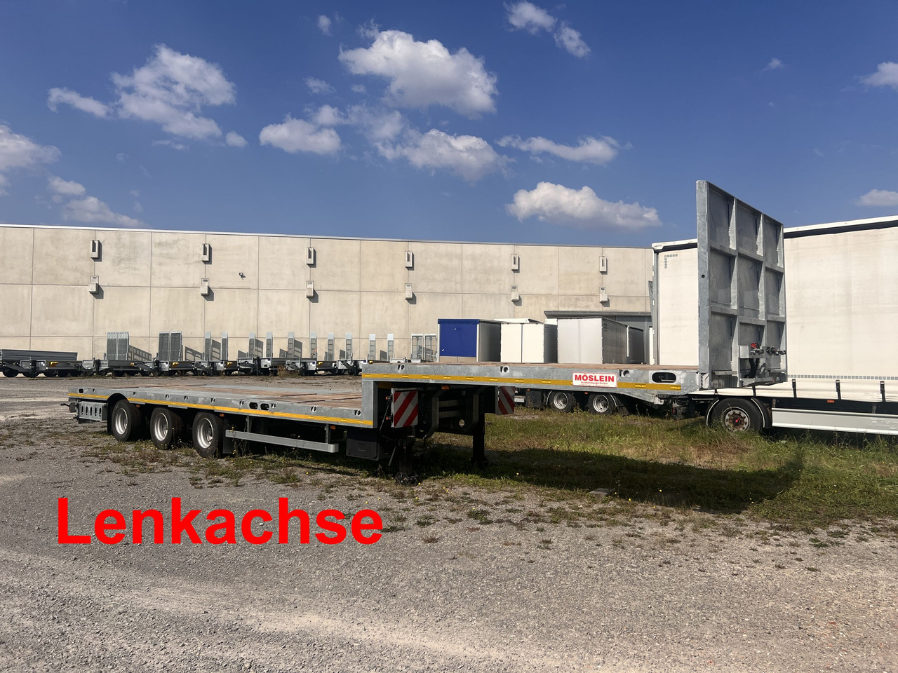 Möslein ST 3 Plato 8,7 3 Achs Satteltieflader Plato 45 t GGfür Fertigteile, Baumaschinen - Semirremolque góndola rebajadas: foto 1 Möslein ST 3 Plato 8,7 3 Achs Satteltieflader Plato 45 t GGfür Fertigteile, Baumaschinen - Semirremolque góndola rebajadas: foto 1