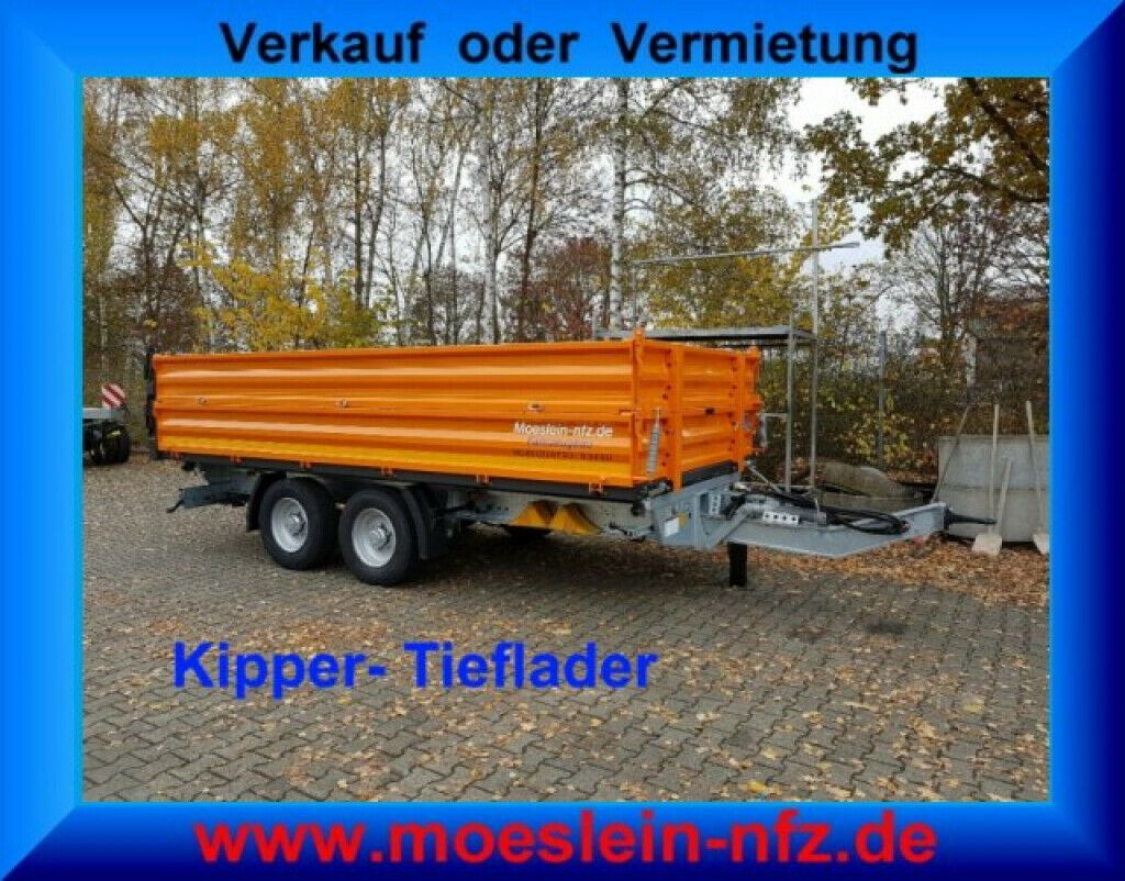 Remolque volquete Möslein neuer Tandem 3- Seitenkipper Tiefladermit Bordw: foto 1