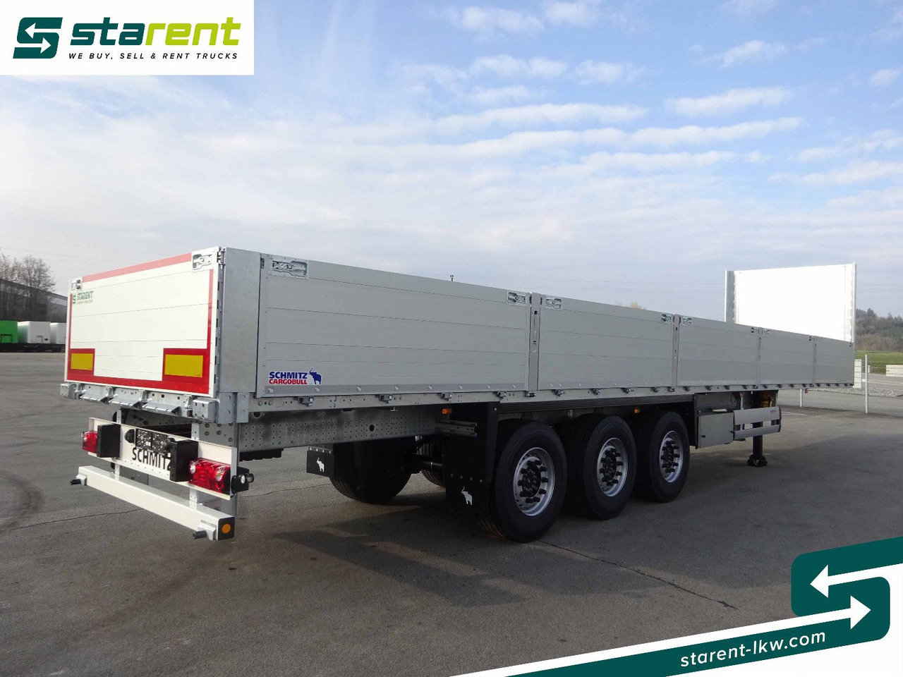 Schmitz Cargobull Baustofftrailer, Liftachse, 80cm Bordwände - Semirremolque plataforma/ Caja abierta: foto 5 Schmitz Cargobull Baustofftrailer, Liftachse, 80cm Bordwände - Semirremolque plataforma/ Caja abierta: foto 5