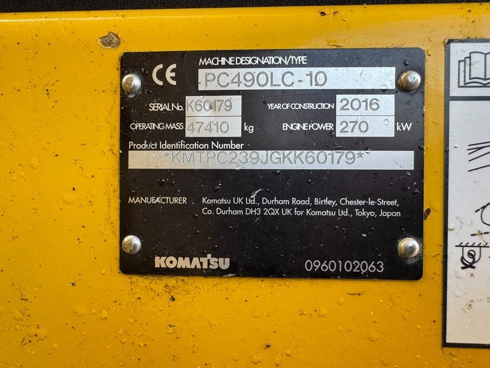 Excavadora de cadenas Komatsu PC 490 LC-10: foto 18