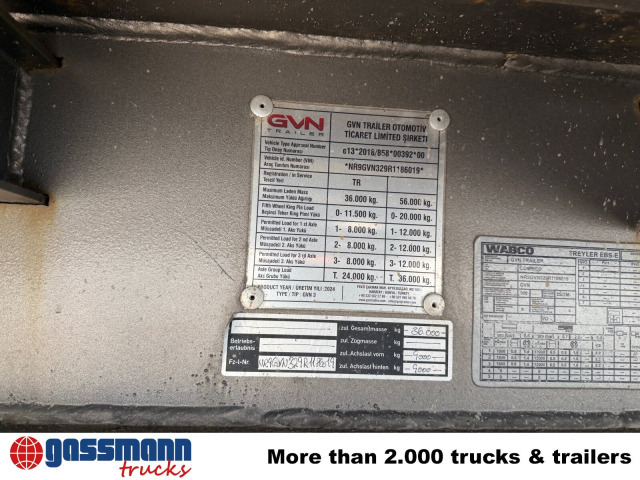 Andere GVN Trailer 329, Liftachse, Verbr. auf 3m, hydr. - Semirremolque góndola rebajadas: foto 3 Andere GVN Trailer 329, Liftachse, Verbr. auf 3m, hydr. - Semirremolque góndola rebajadas: foto 3