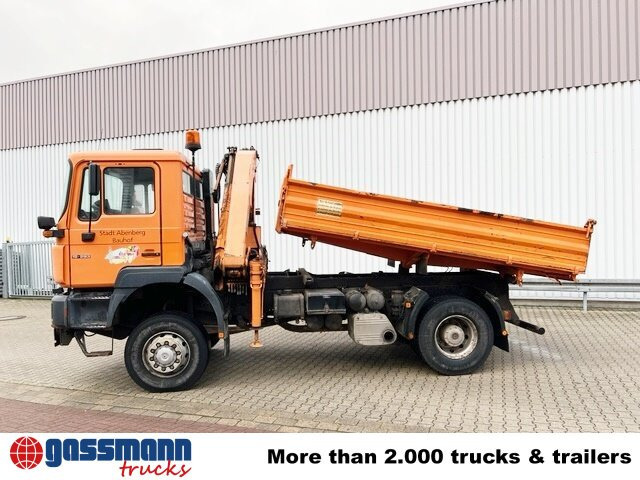 MAN 19.293 4x4 BL mit Kran Meiller MK77RS2 - Camión volquete, Camión grúa: foto 2 MAN 19.293 4x4 BL mit Kran Meiller MK77RS2 - Camión volquete, Camión grúa: foto 2