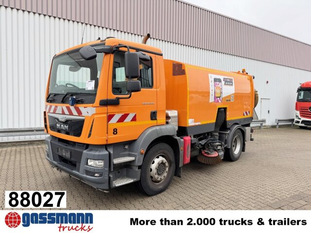 MAN TGM 18.250 4X2 BB, Kehrmaschine Brock SL200/2 - Barredora vial: foto 1 MAN TGM 18.250 4X2 BB, Kehrmaschine Brock SL200/2 - Barredora vial: foto 1