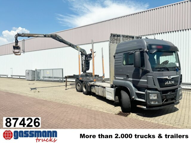 MAN TGS 26.500 6X4H-4 BL, PriTarder, HydroDrive, - Camión forestal, Camión grúa: foto 1 MAN TGS 26.500 6X4H-4 BL, PriTarder, HydroDrive, - Camión forestal, Camión grúa: foto 1