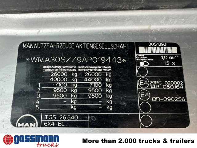 MAN TGS 26.540 6x4 BL, Bordmatik, Retarder, Meiller - Camión volquete: foto 5 MAN TGS 26.540 6x4 BL, Bordmatik, Retarder, Meiller - Camión volquete: foto 5