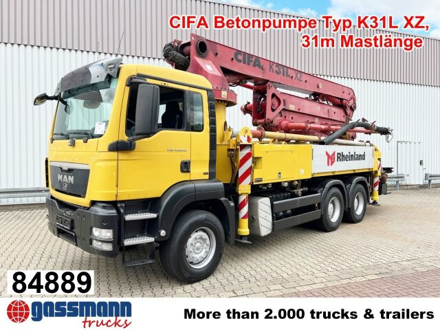 MAN TGS 33.440 6X4 BB, Betonpumpe CIFA K31L XZ, 31m - Camión bomba de hormigón: foto 1 MAN TGS 33.440 6X4 BB, Betonpumpe CIFA K31L XZ, 31m - Camión bomba de hormigón: foto 1