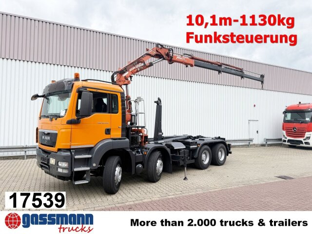 MAN TGS 35.440 8x4 BL, Meiller 19.62, Atlas Kran - Camión multibasculante, Camión grúa: foto 1 MAN TGS 35.440 8x4 BL, Meiller 19.62, Atlas Kran - Camión multibasculante, Camión grúa: foto 1