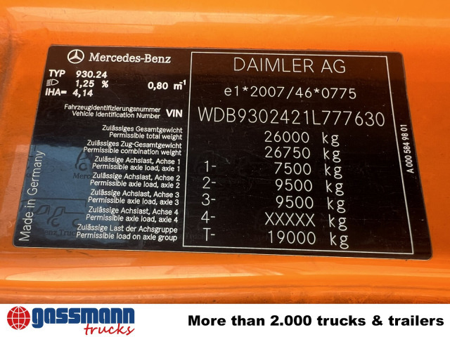 Mercedes-Benz Actros 2641/48 L 6x4, Seilabroller, Haller - Camión de basura: foto 3 Mercedes-Benz Actros 2641/48 L 6x4, Seilabroller, Haller - Camión de basura: foto 3