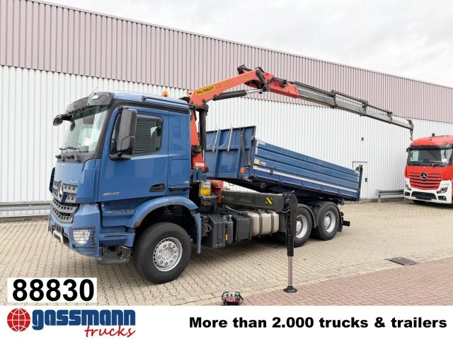 Mercedes-Benz Arocs 2640 LK 6x4, Alu-Bordwände, Kran - Camión volquete, Camión grúa: foto 1 Mercedes-Benz Arocs 2640 LK 6x4, Alu-Bordwände, Kran - Camión volquete, Camión grúa: foto 1