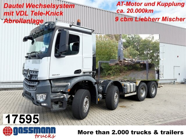 Mercedes-Benz Arocs 3240 8x4, VDL Tele-Knick Abrollanlage - Camión multibasculante: foto 1 Mercedes-Benz Arocs 3240 8x4, VDL Tele-Knick Abrollanlage - Camión multibasculante: foto 1