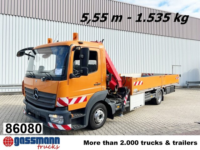 Mercedes-Benz Atego 1023 L 4x2 mit Kran Fassi F85B.0.21 - Camión caja abierta, Camión grúa: foto 1 Mercedes-Benz Atego 1023 L 4x2 mit Kran Fassi F85B.0.21 - Camión caja abierta, Camión grúa: foto 1