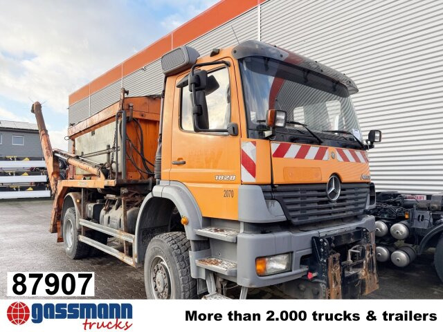 Mercedes-Benz Atego 1828 4x4, Tele-Absetzer, - Camión portacontenedor de cadenas: foto 1 Mercedes-Benz Atego 1828 4x4, Tele-Absetzer, - Camión portacontenedor de cadenas: foto 1