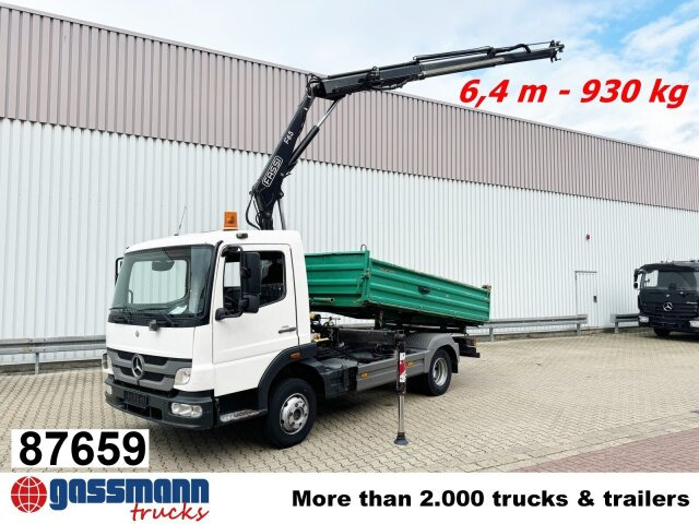 Mercedes-Benz Atego 918 KK 4x2, 2x AHK, Kran Fassi F65 - Camión volquete, Camión grúa: foto 1 Mercedes-Benz Atego 918 KK 4x2, 2x AHK, Kran Fassi F65 - Camión volquete, Camión grúa: foto 1