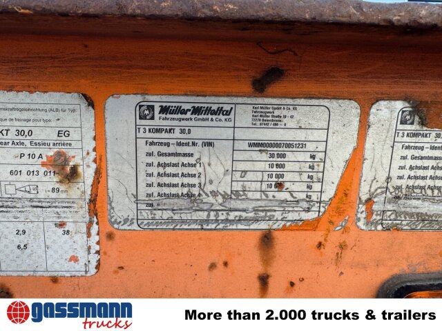 Müller-Mitteltal T 3 Kompakt 30,0, Hydr. Rampen, Verbr. auf 3m - Remolque góndola rebajadas: foto 5 Müller-Mitteltal T 3 Kompakt 30,0, Hydr. Rampen, Verbr. auf 3m - Remolque góndola rebajadas: foto 5