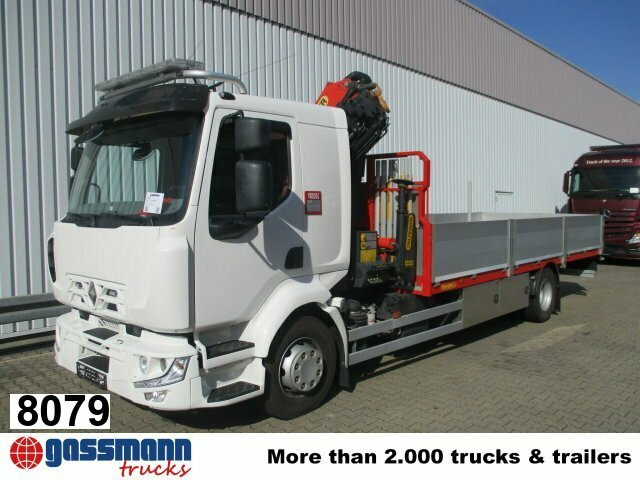 Renault Midlum 220 DXi 4x2 mit Kran Palfinger PK 11001 - Camión caja abierta, Camión grúa: foto 1 Renault Midlum 220 DXi 4x2 mit Kran Palfinger PK 11001 - Camión caja abierta, Camión grúa: foto 1