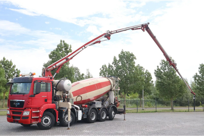 MAN TGS 50.440 | 10X4*6 | SARAKA 28 METER | 8M3 MIXER - Camión bomba de hormigón: foto 1 MAN TGS 50.440 | 10X4*6 | SARAKA 28 METER | 8M3 MIXER - Camión bomba de hormigón: foto 1
