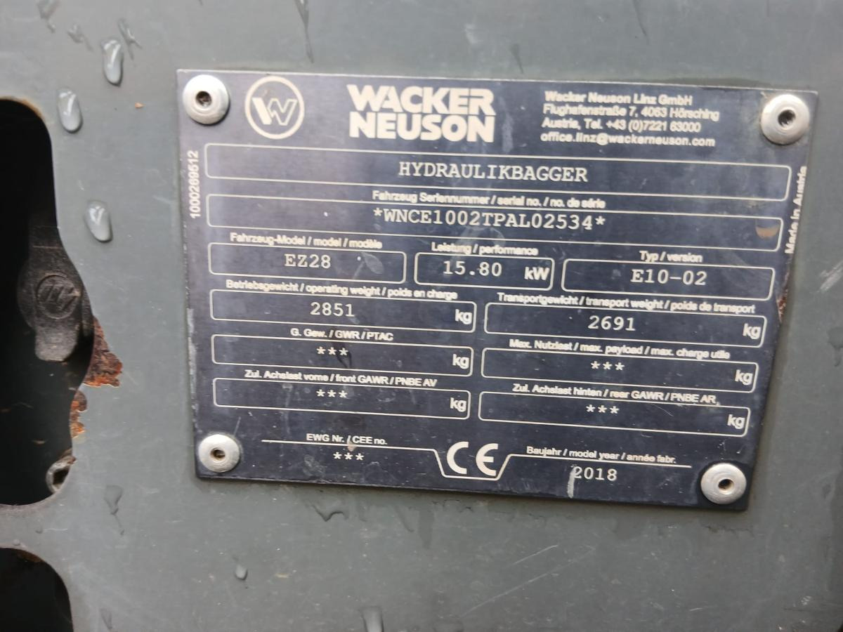Miniexcavadora Wacker EZ28: foto 11 Miniexcavadora Wacker EZ28: foto 11