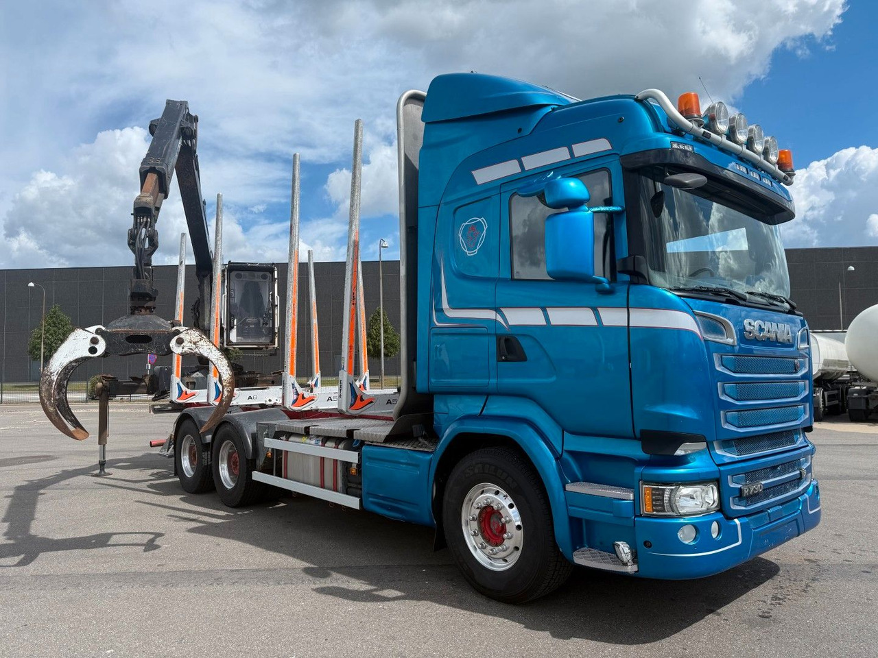 Scania R730 V8 6x4 Palfinger Epsilon M12L80 / Holz Wood - Camión forestal, Camión grúa: foto 1 Scania R730 V8 6x4 Palfinger Epsilon M12L80 / Holz Wood - Camión forestal, Camión grúa: foto 1