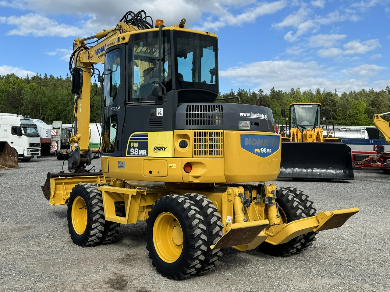 Excavadora de ruedas Komatsu PW 98 MR 8 Pług + Podpory 10ton Szybkozłącze: foto 19
