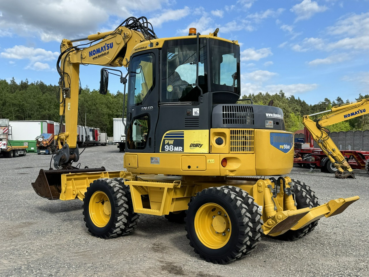 Excavadora de ruedas Komatsu PW 98 MR 8 Pług + Podpory 10ton Szybkozłącze: foto 15