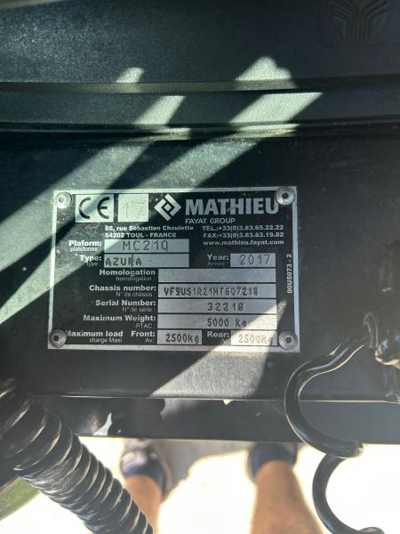 Mathieu Azura MC210 - Barredora vial: foto 5 Mathieu Azura MC210 - Barredora vial: foto 5