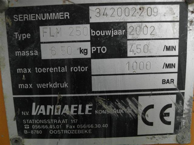 Desbrozadora de martillos VANDAELE FLM 250: foto 6 Desbrozadora de martillos VANDAELE FLM 250: foto 6