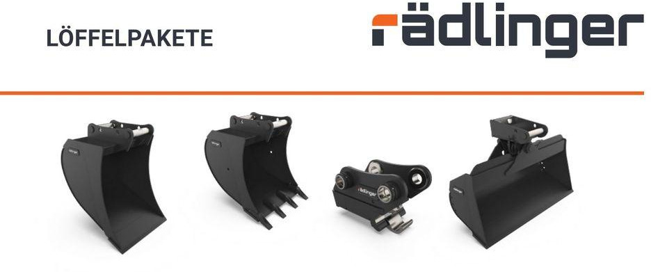 Rädlinger Löffelpaket 2,6 - 3,5 to mit MS 03 Schnellwechsler Cat - Cazo para excavadora: foto 1 Rädlinger Löffelpaket 2,6 - 3,5 to mit MS 03 Schnellwechsler Cat - Cazo para excavadora: foto 1