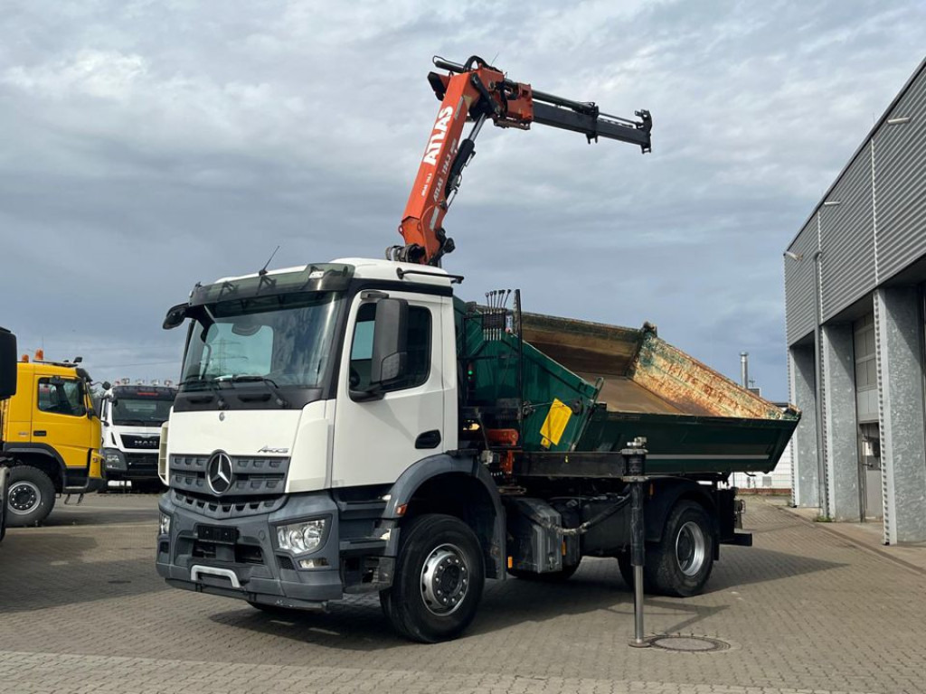 MERCEDES-BENZ Arocs 1835 K 2-Achs Kipper Kran Atlas 126.3 - Camión volquete, Camión grúa: foto 1 MERCEDES-BENZ Arocs 1835 K 2-Achs Kipper Kran Atlas 126.3 - Camión volquete, Camión grúa: foto 1